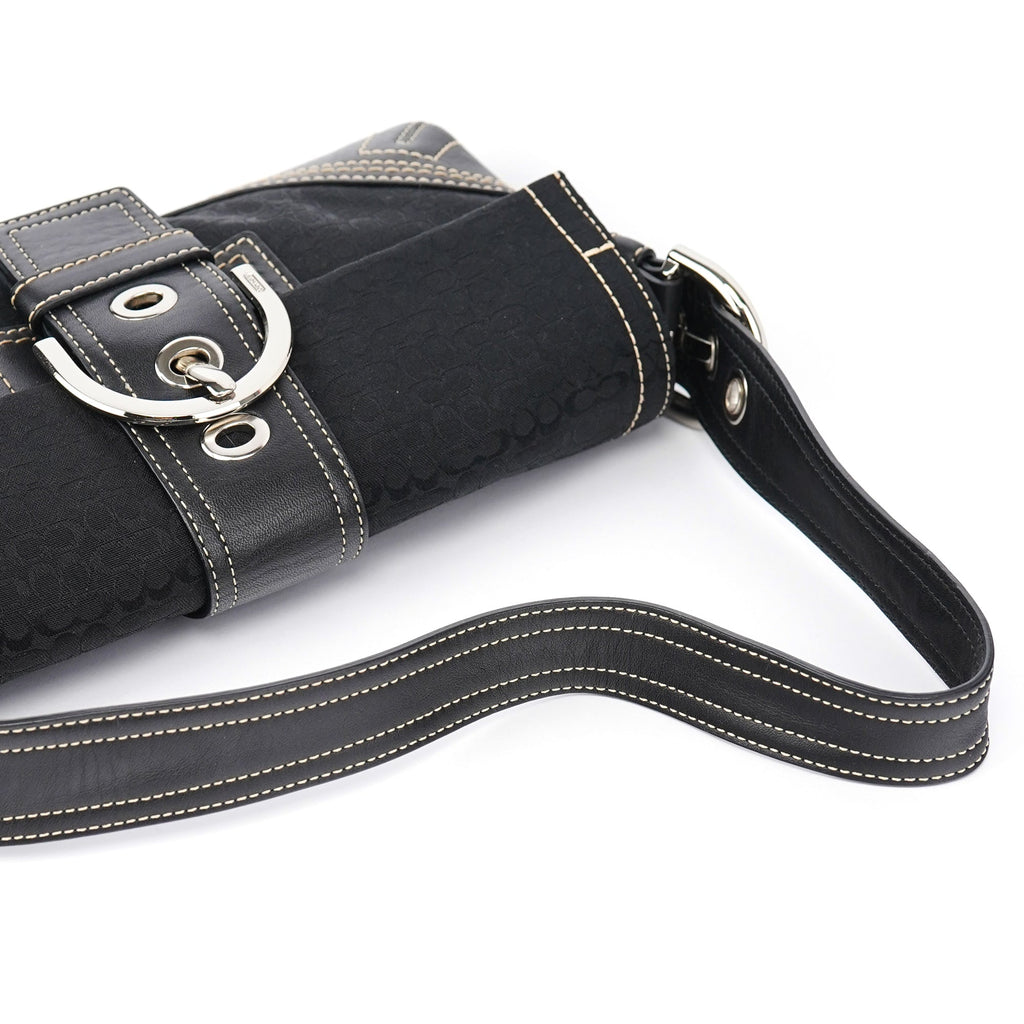 3628 Black Leather Soho Shoulder Bag