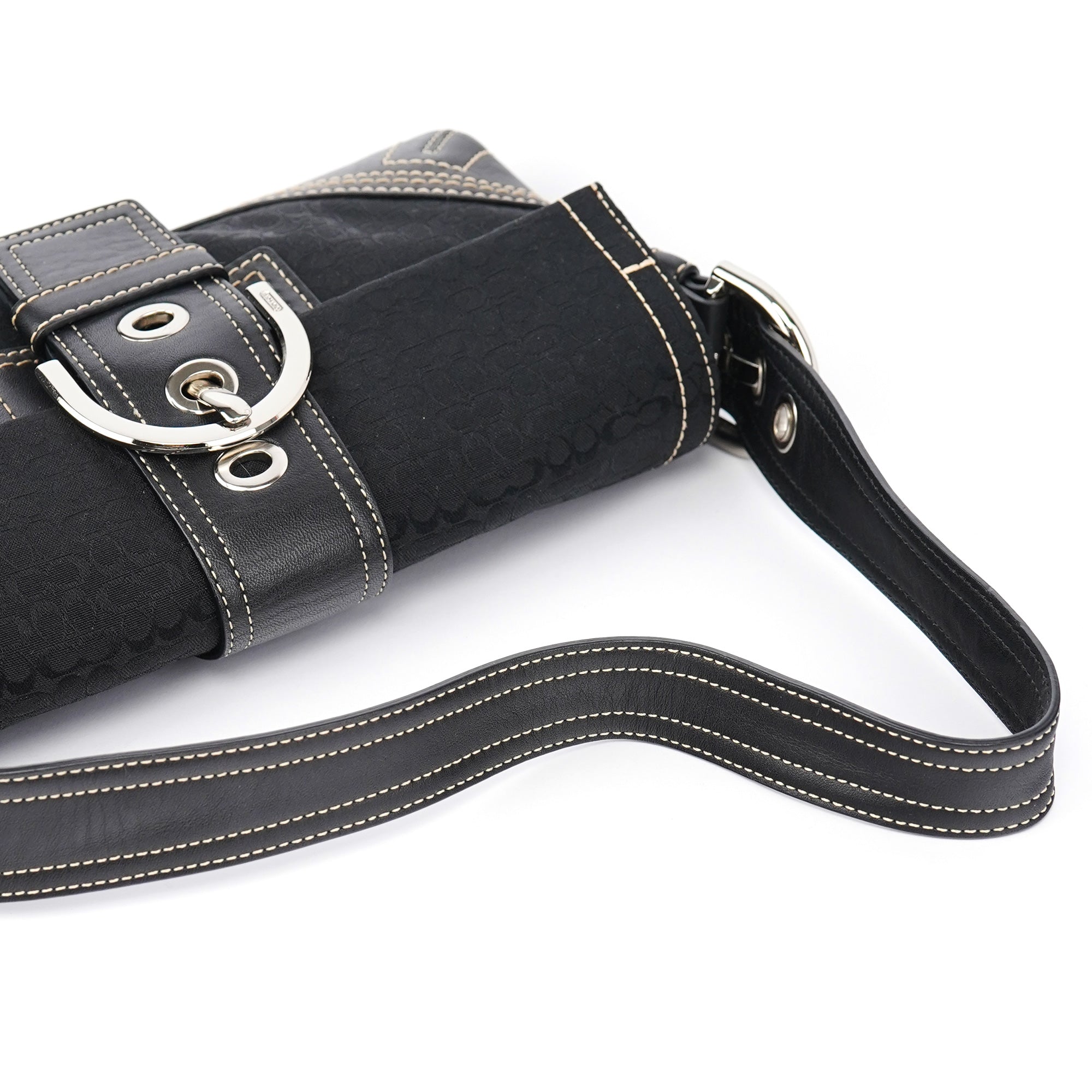 3628 Black Leather Soho Shoulder Bag