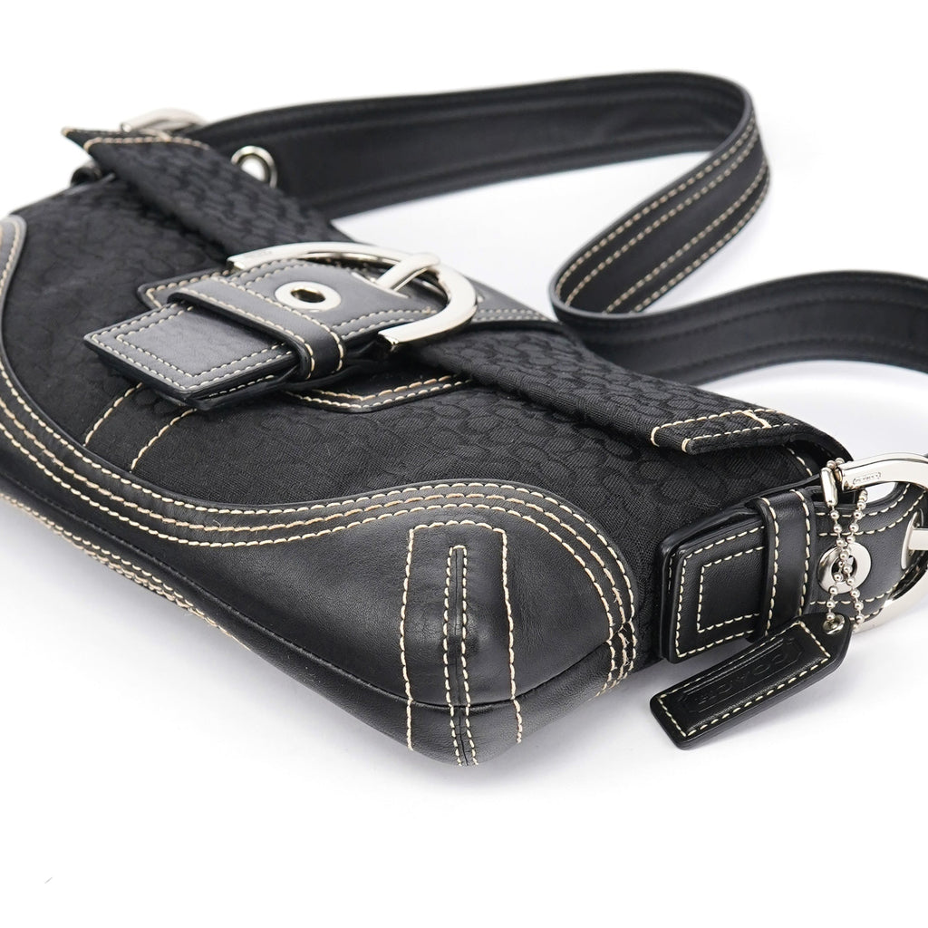 3628 Black Leather Soho Shoulder Bag