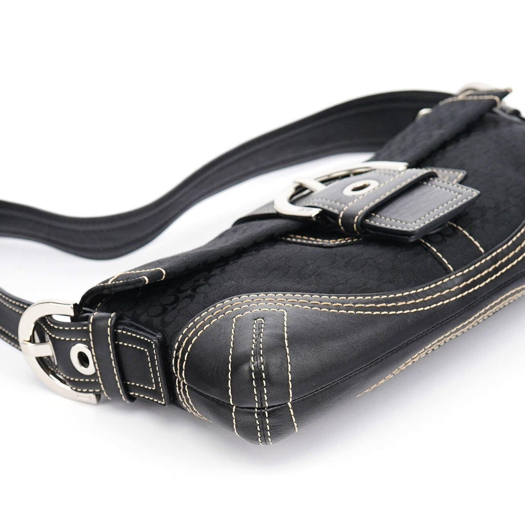 3628 Black Leather Soho Shoulder Bag