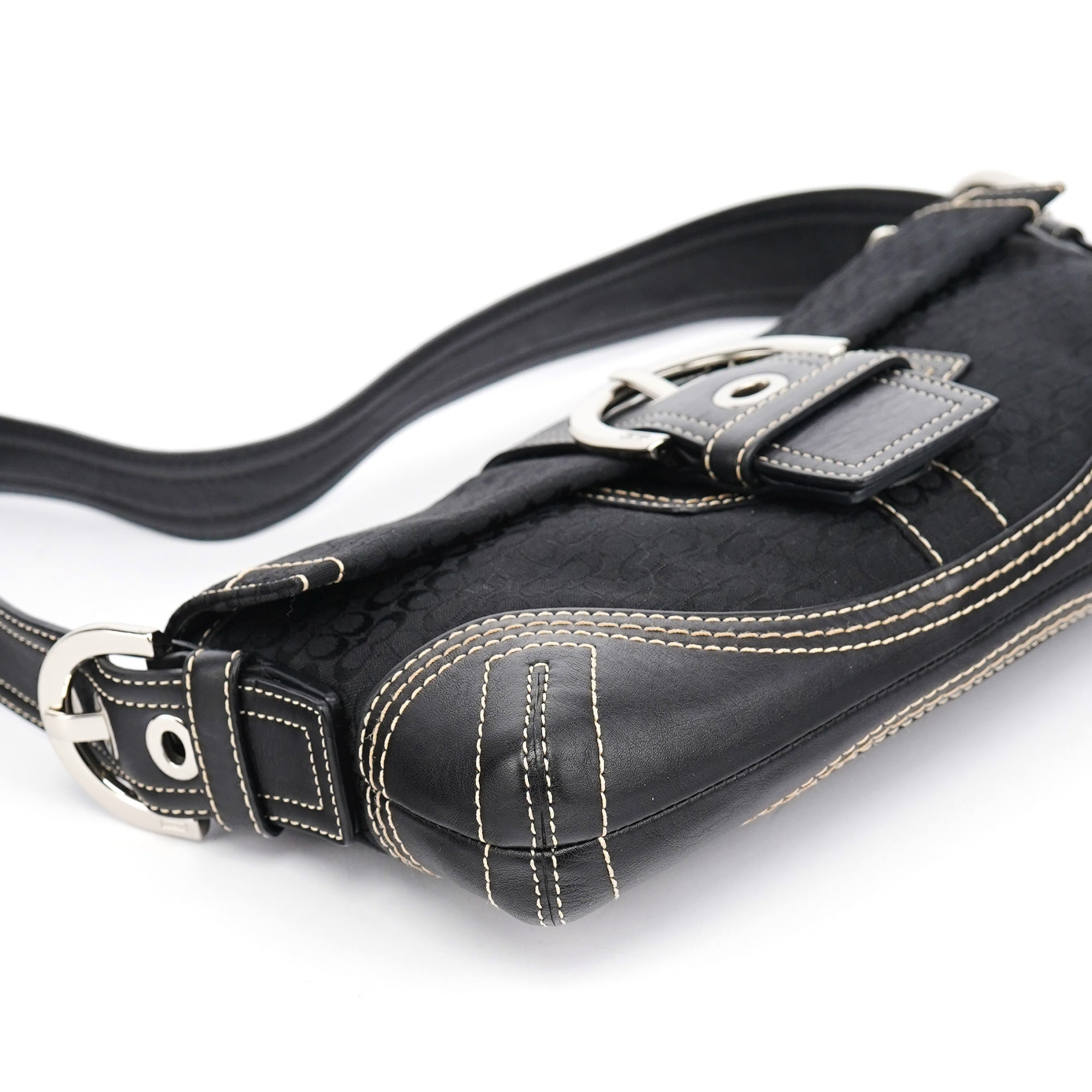3628 Black Leather Soho Shoulder Bag