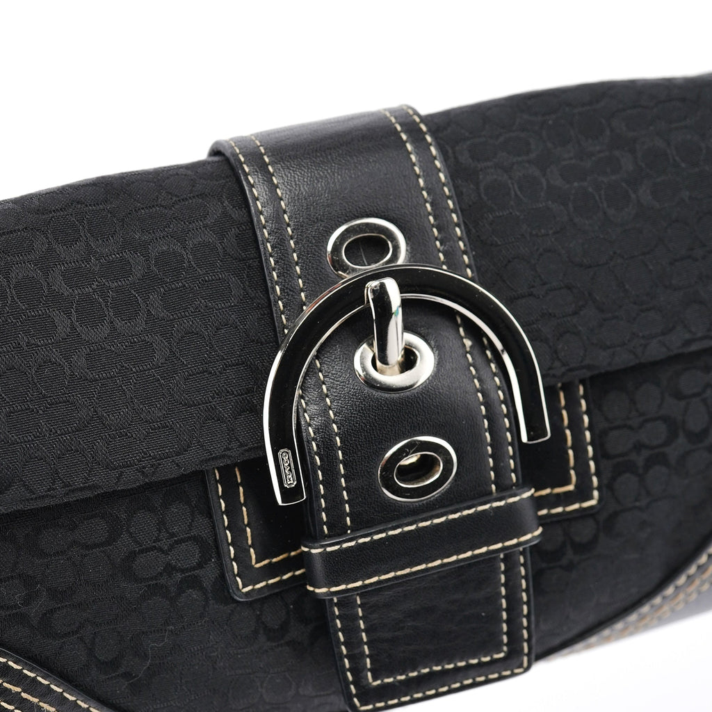 3628 Black Leather Soho Shoulder Bag