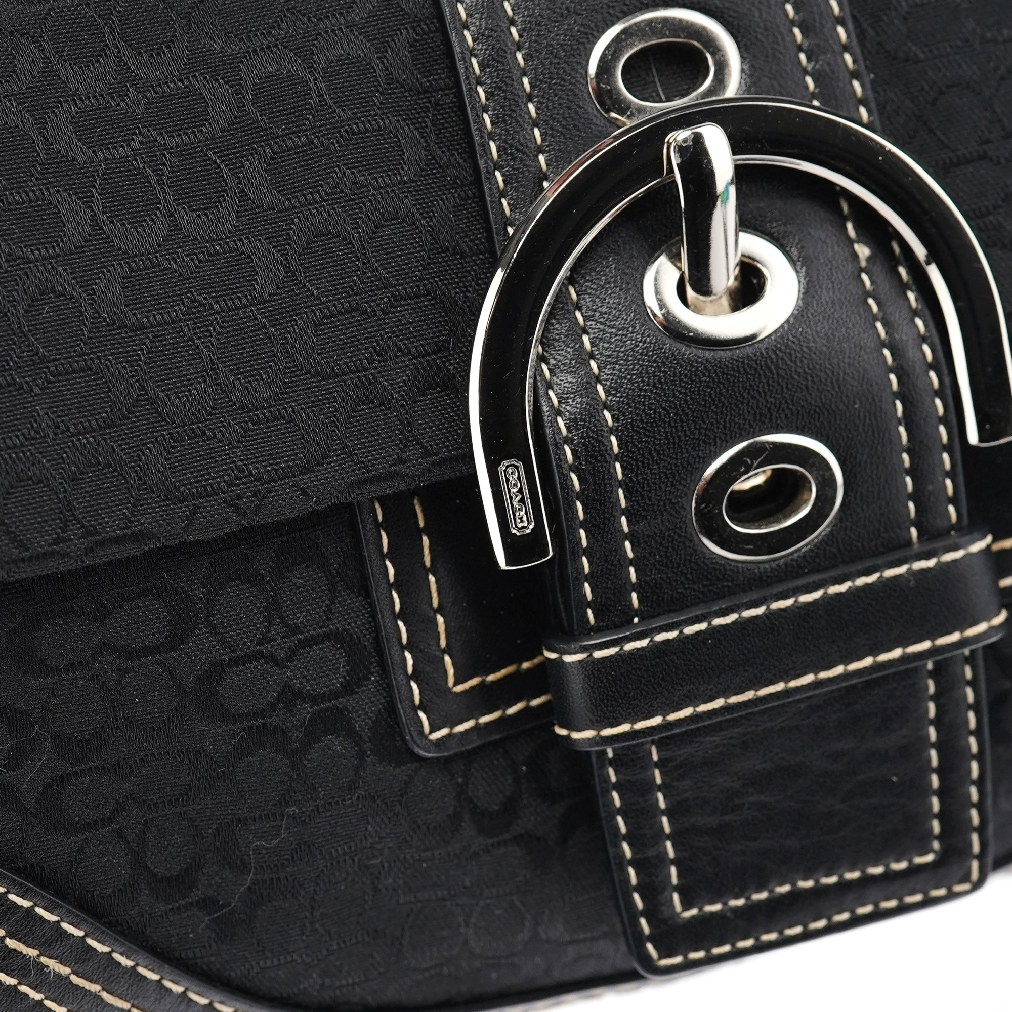 3628 Black Leather Soho Shoulder Bag