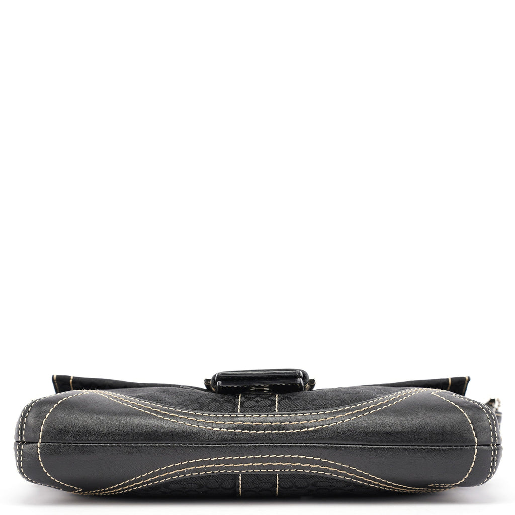 3628 Black Leather Soho Shoulder Bag
