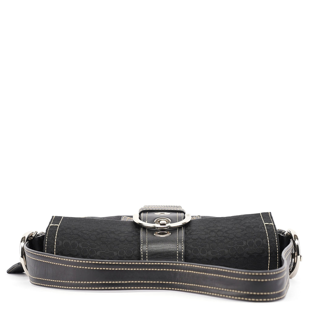3628 Black Leather Soho Shoulder Bag