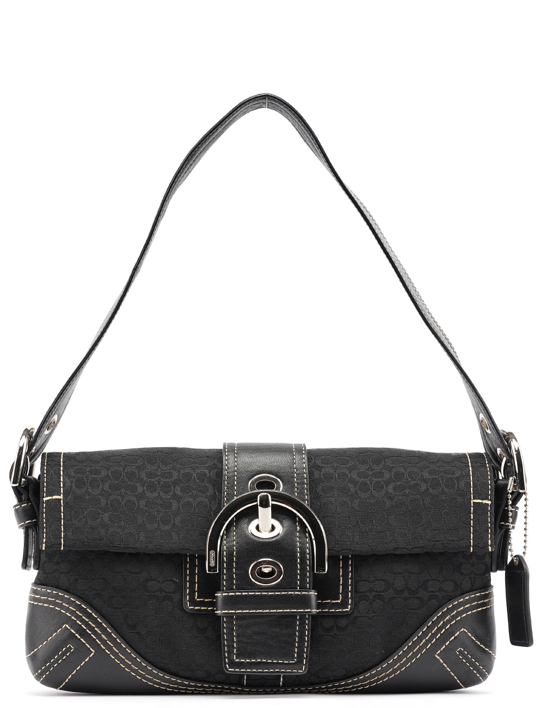 3628 Black Leather Soho Shoulder Bag