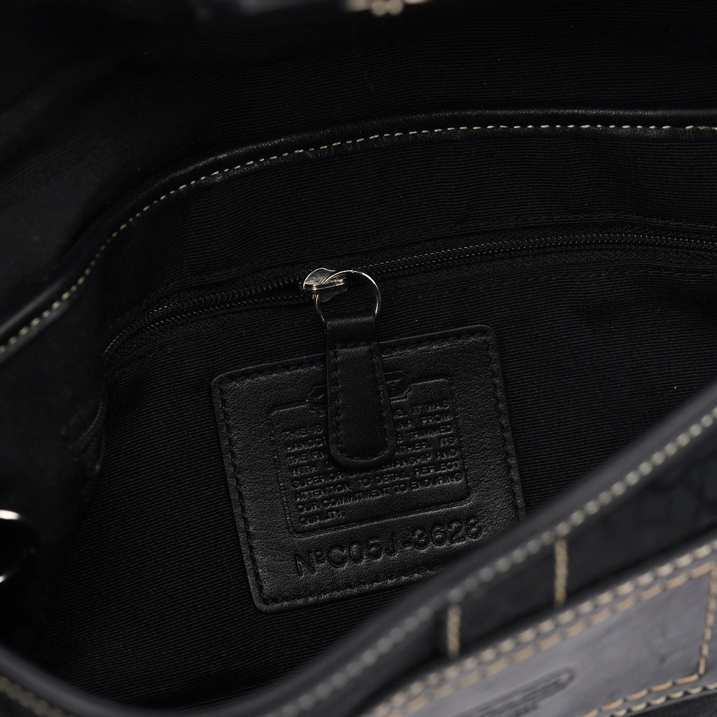 3628 Black Leather Soho Shoulder Bag