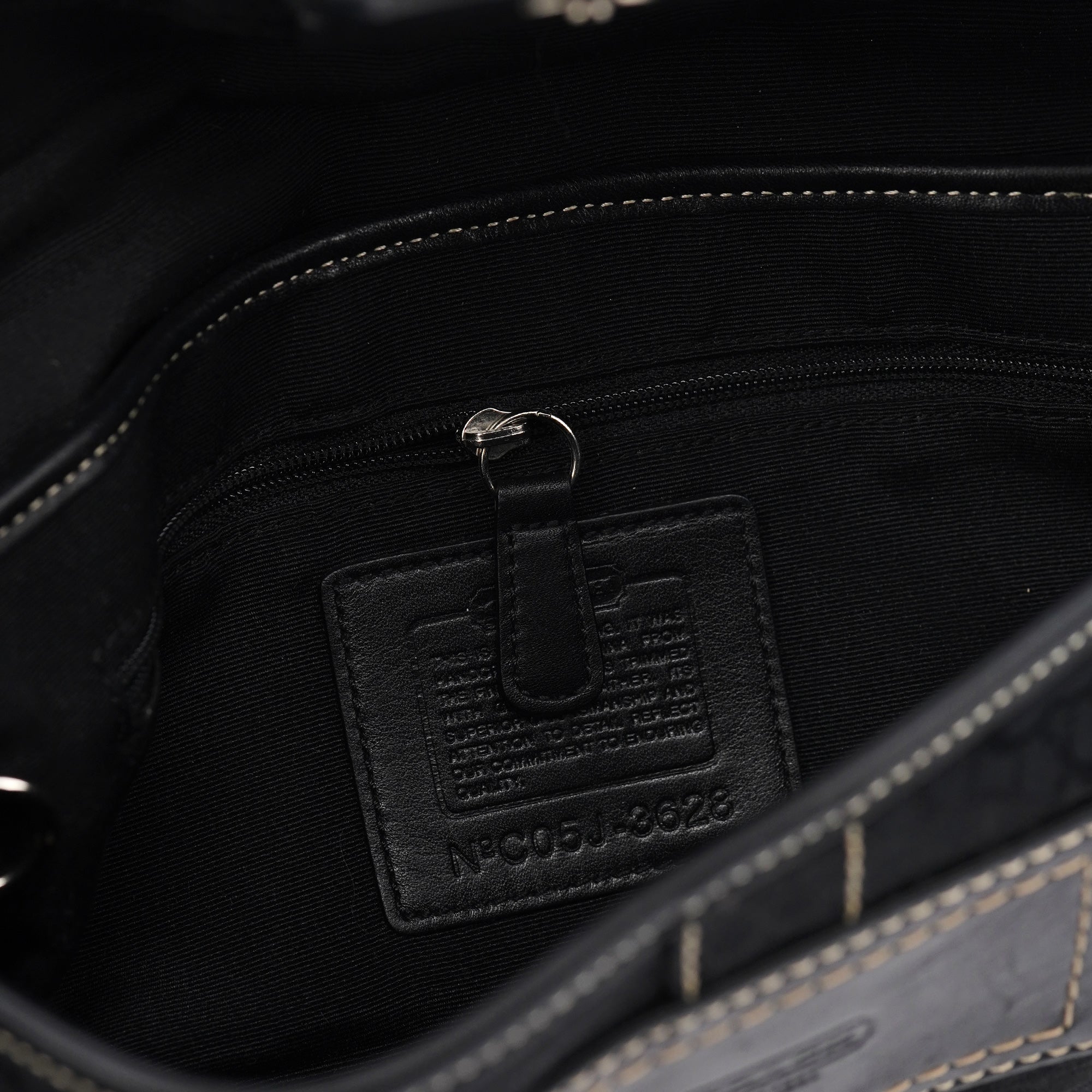 3628 Black Leather Soho Shoulder Bag