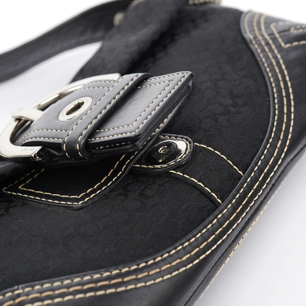 3628 Black Leather Soho Shoulder Bag