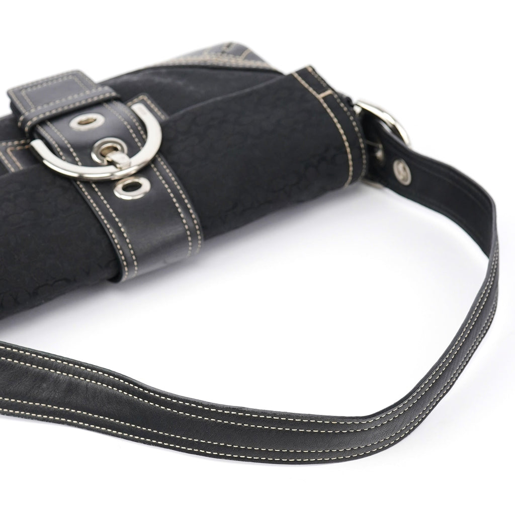 3628 Black Leather Soho Shoulder Bag