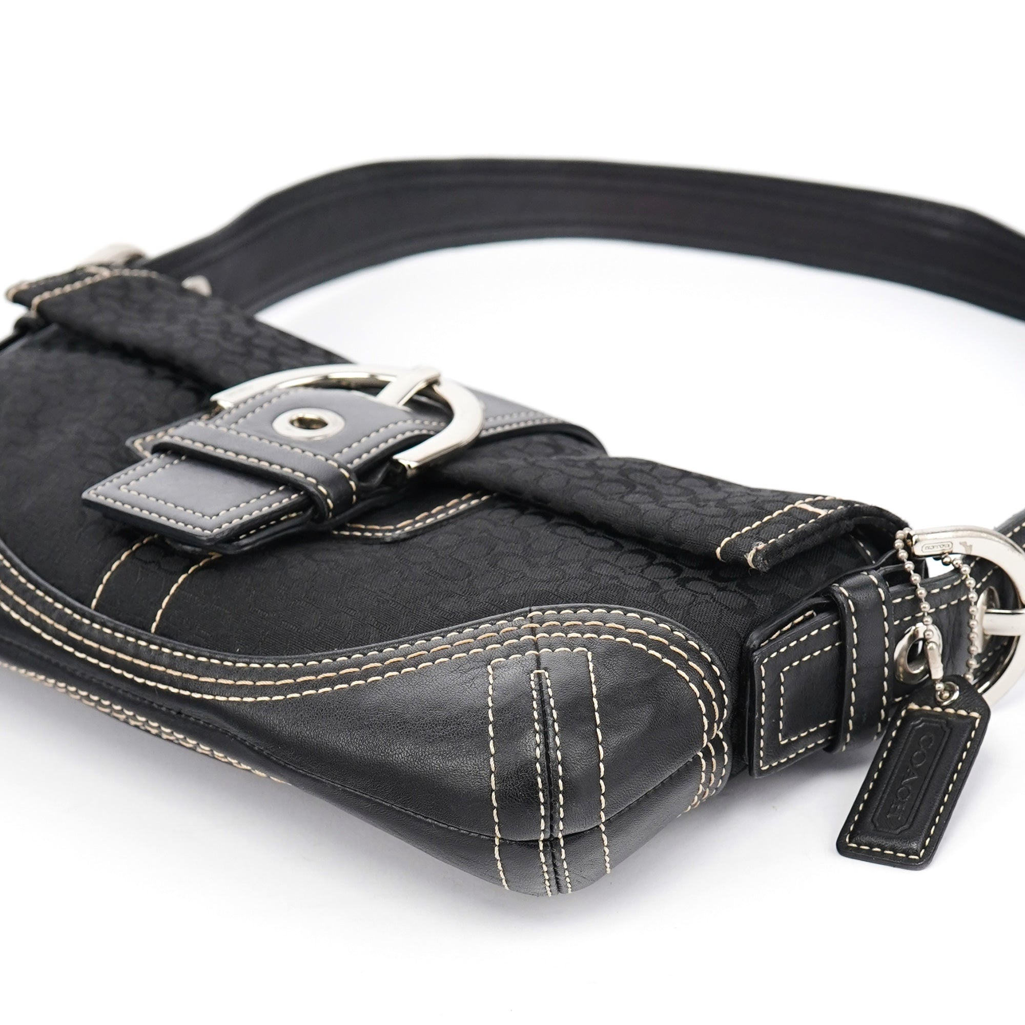 3628 Black Leather Soho Shoulder Bag