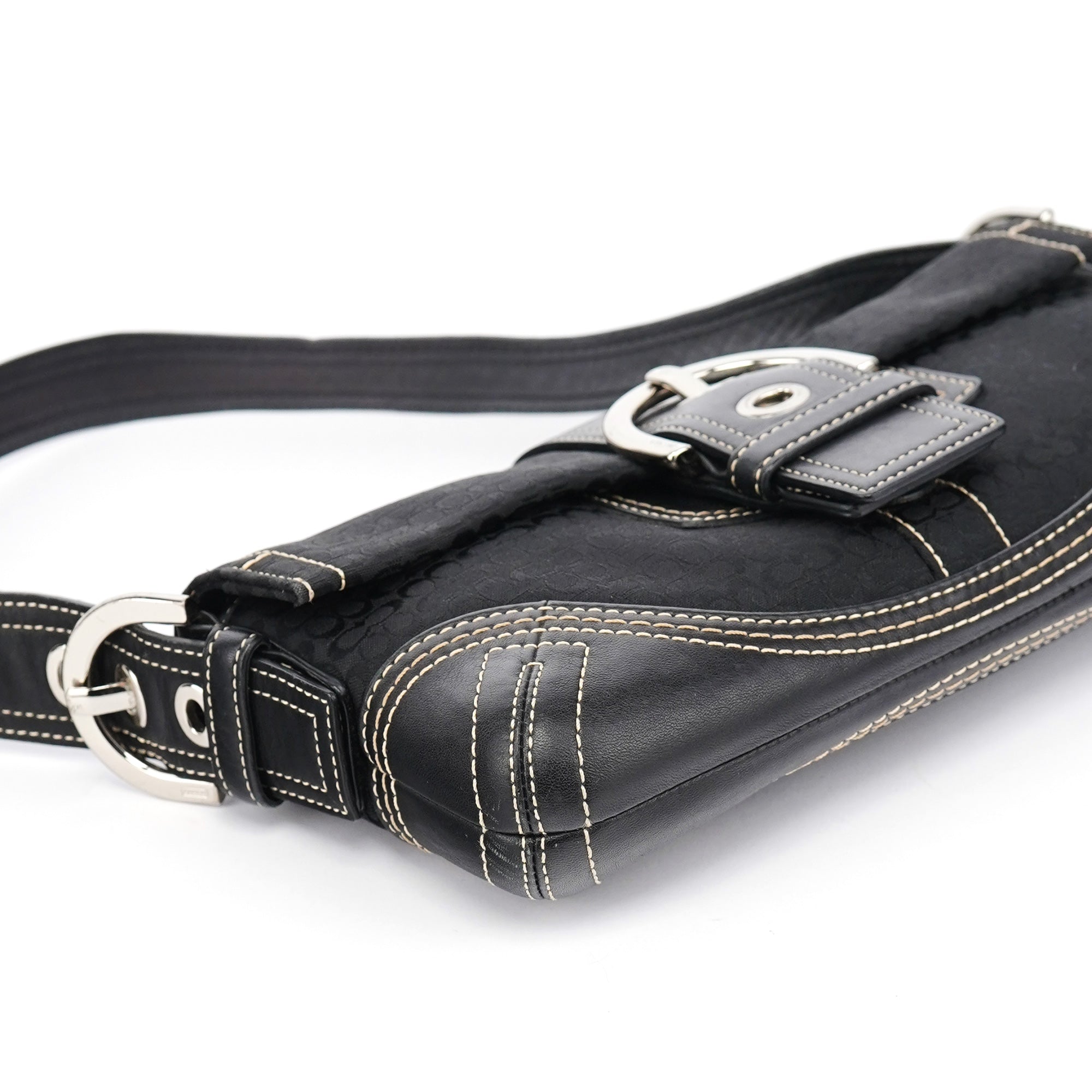 3628 Black Leather Soho Shoulder Bag