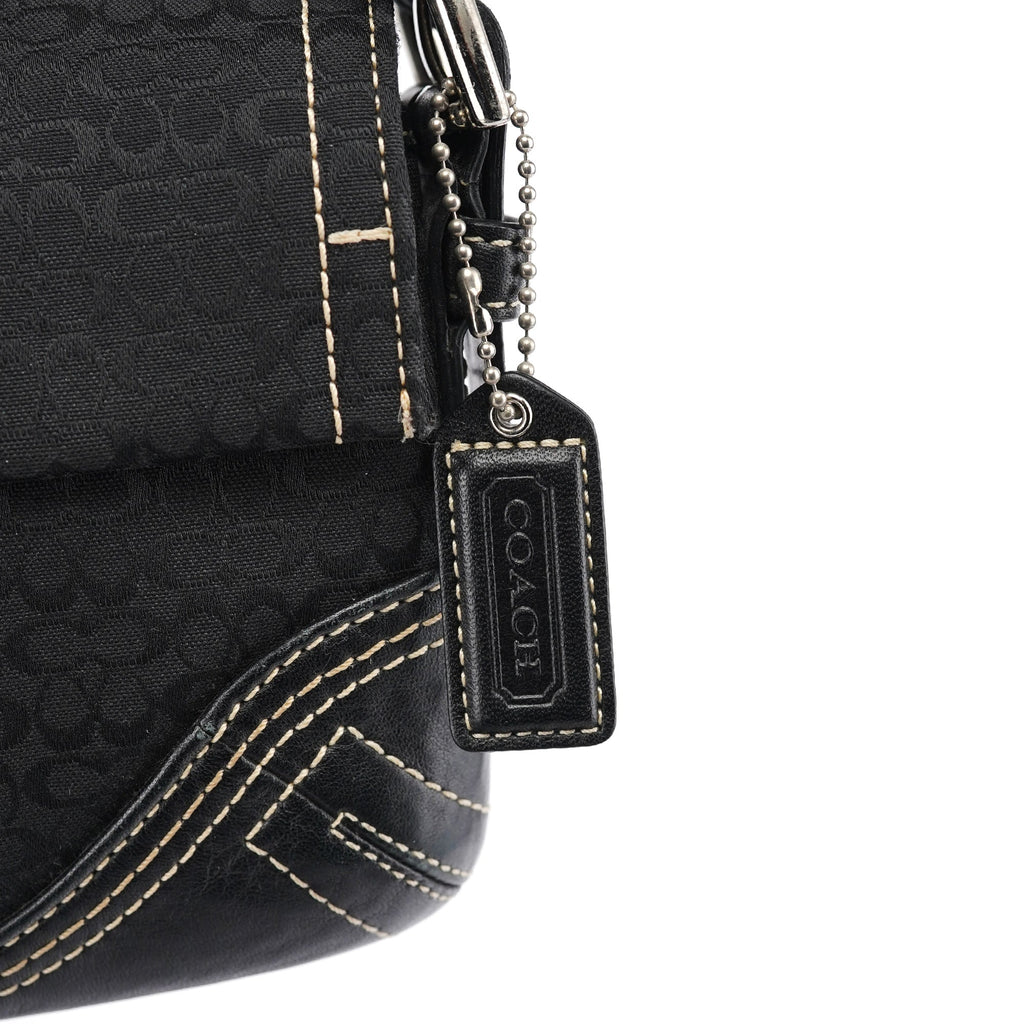 3628 Black Leather Soho Shoulder Bag