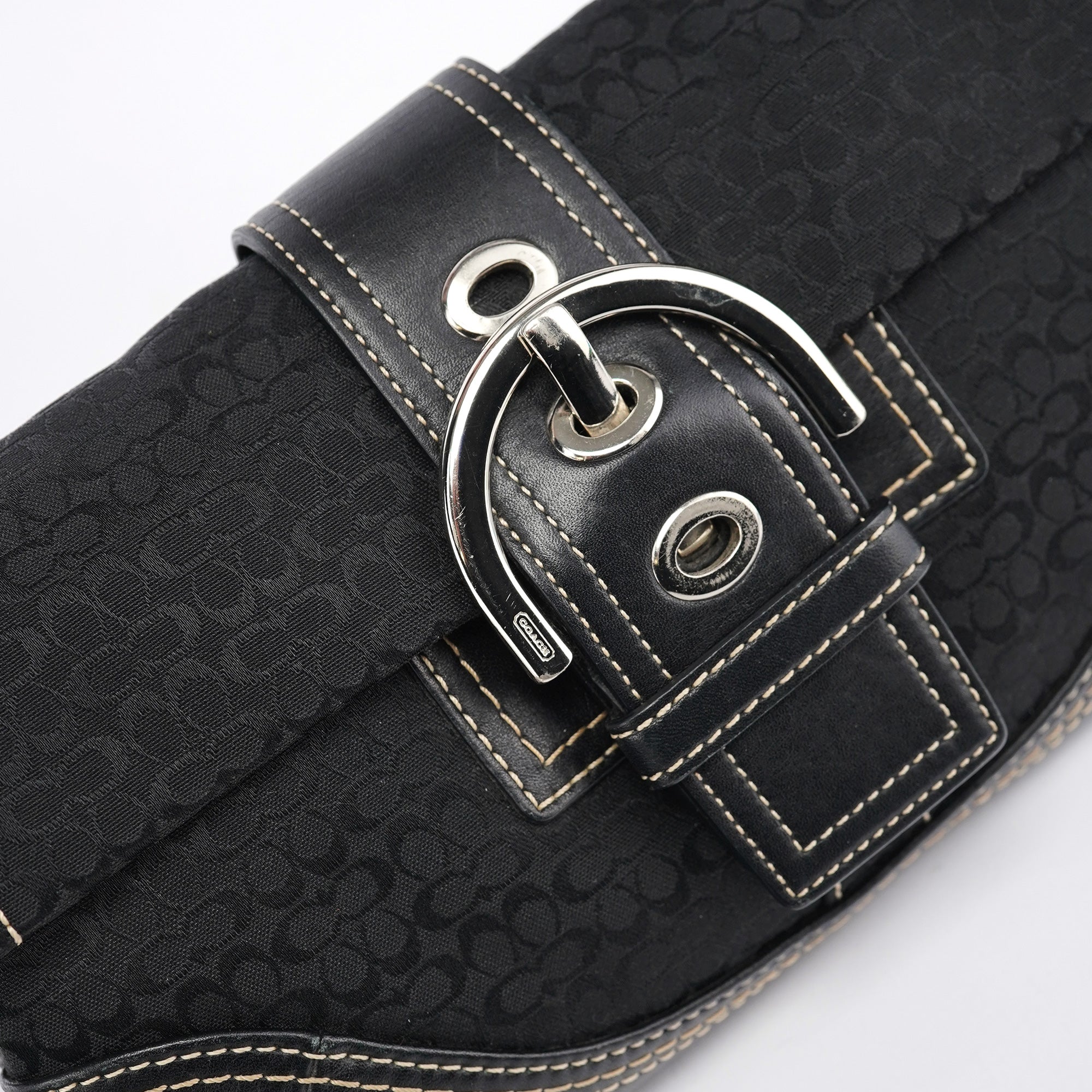 3628 Black Leather Soho Shoulder Bag