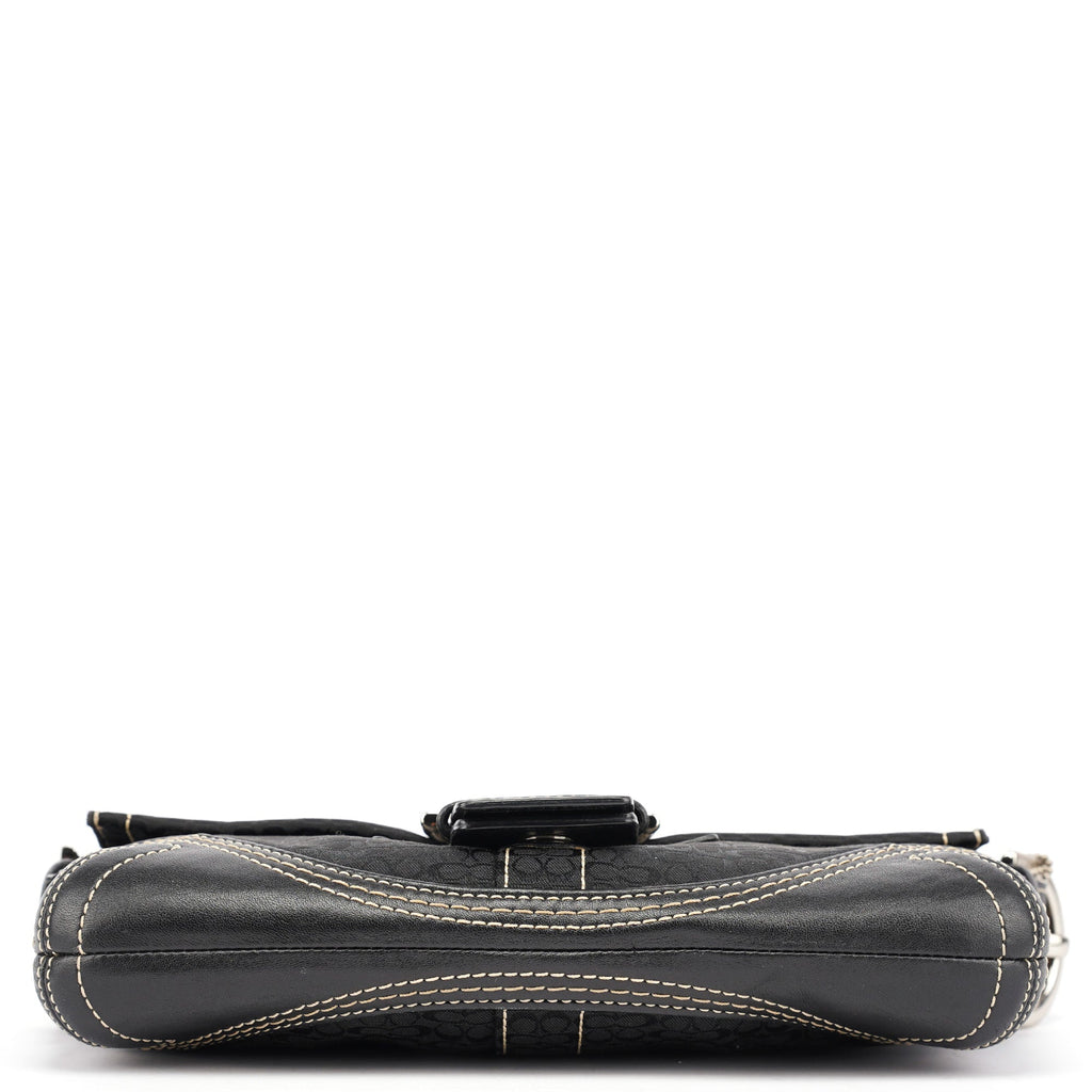 3628 Black Leather Soho Shoulder Bag