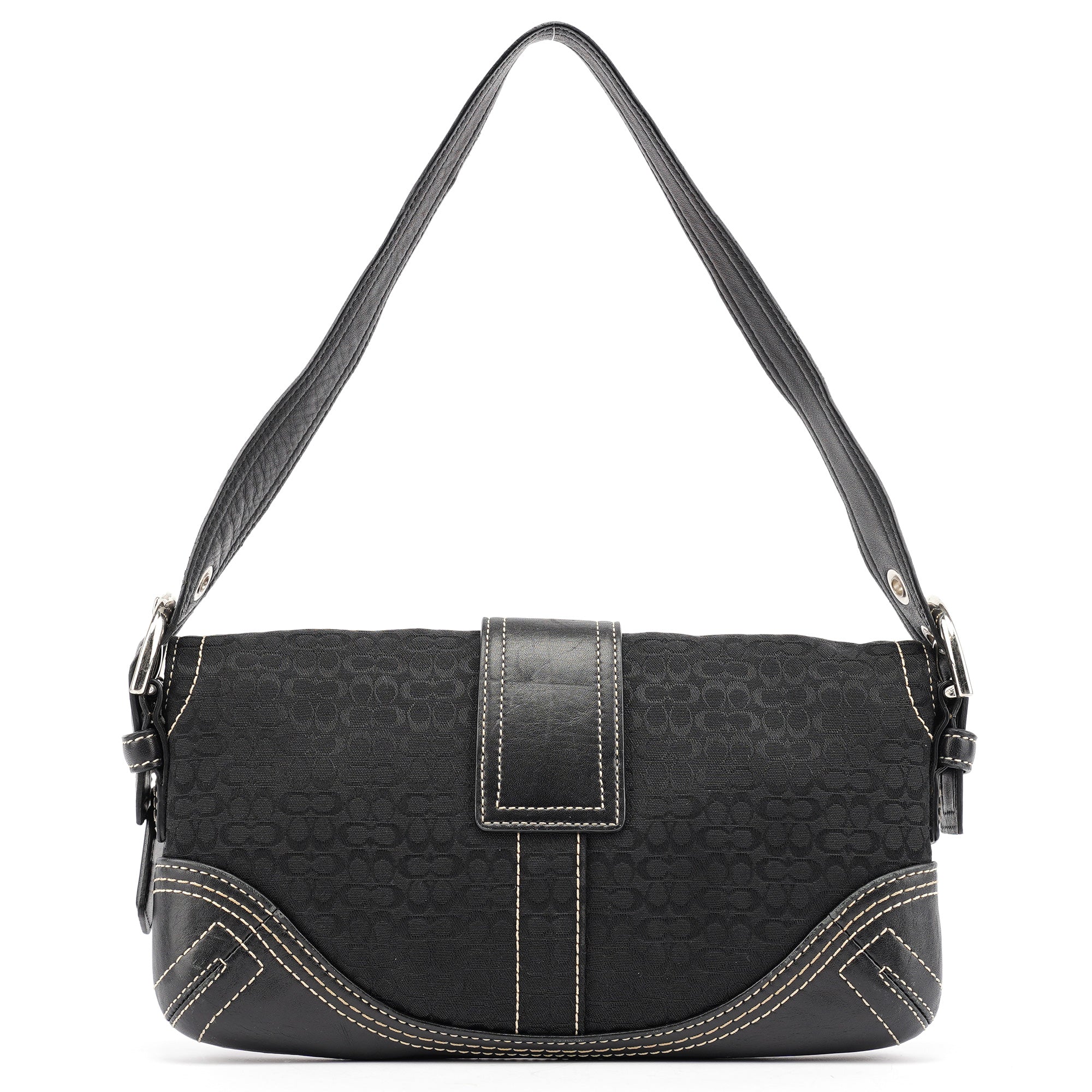 3628 Black Leather Soho Shoulder Bag