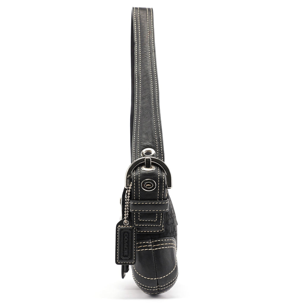 3628 Black Leather Soho Shoulder Bag