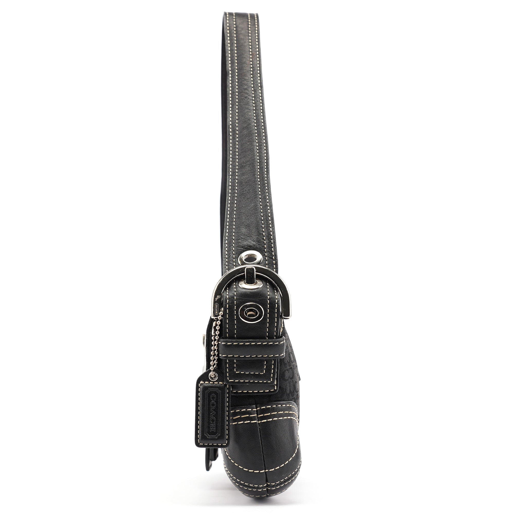 3628 Black Leather Soho Shoulder Bag