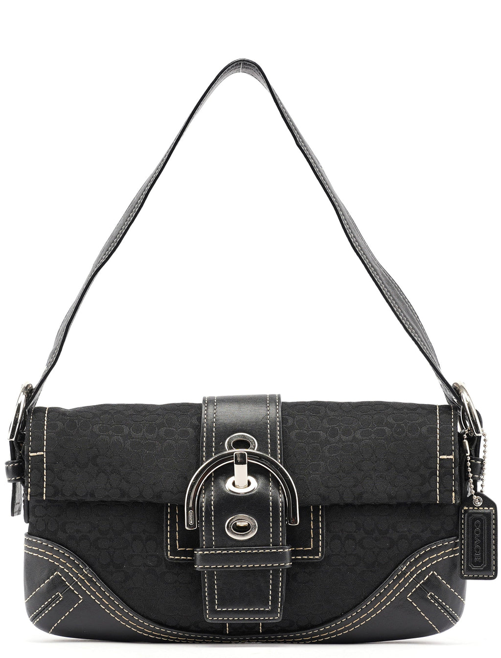3628 Black Leather Soho Shoulder Bag