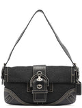 3628 Black Leather Soho Shoulder Bag