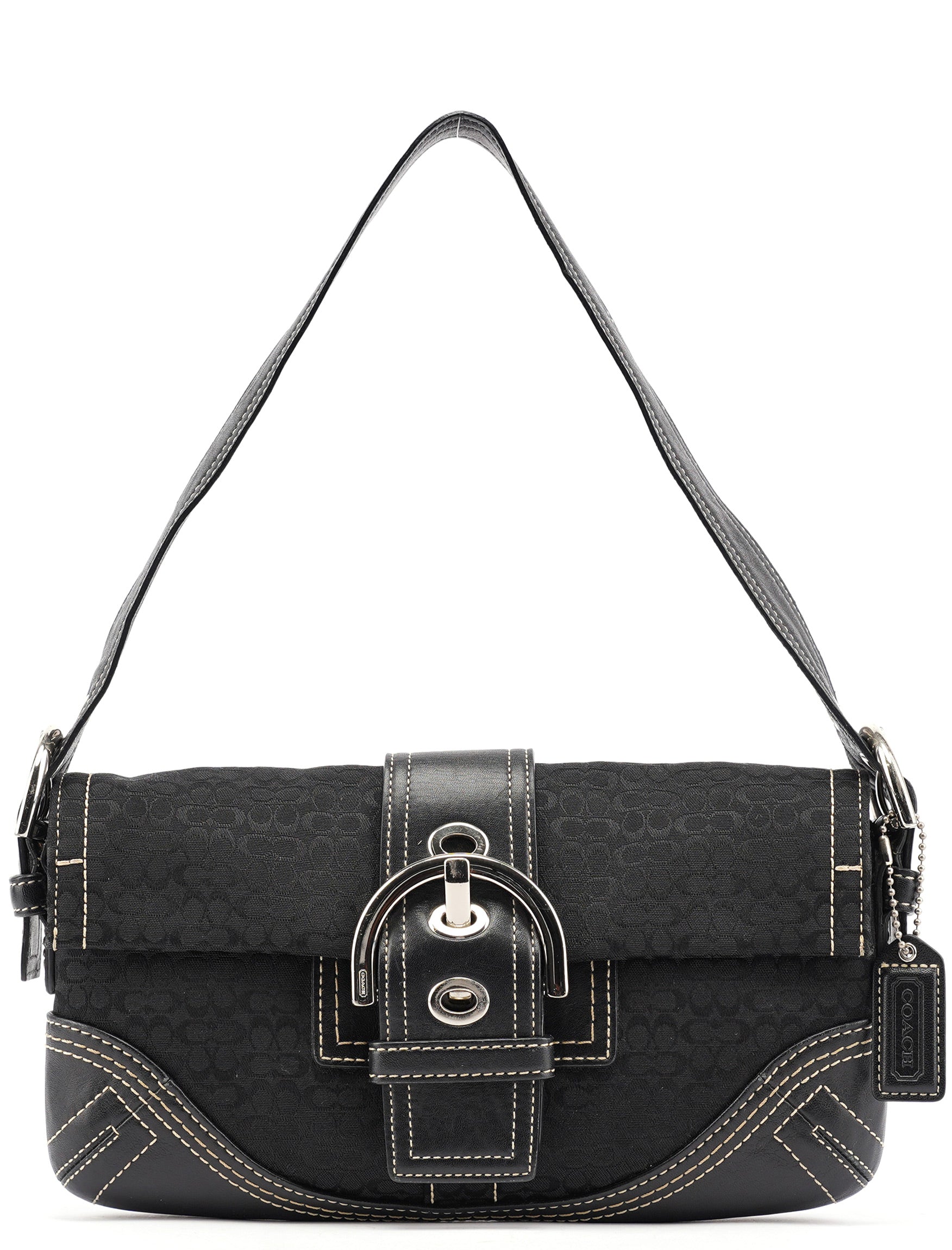 3628 Black Leather Soho Shoulder Bag