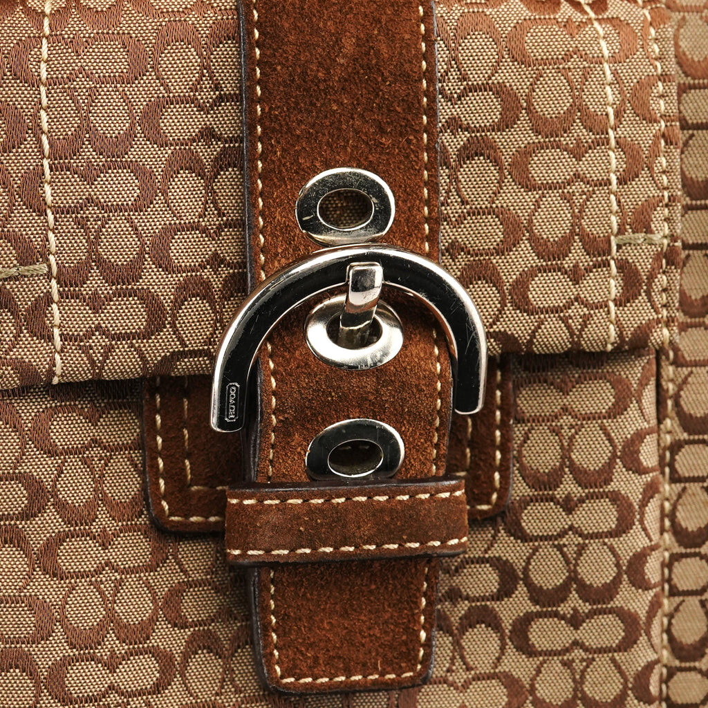 3646 Beige Brown Signature Soho Tote Bag