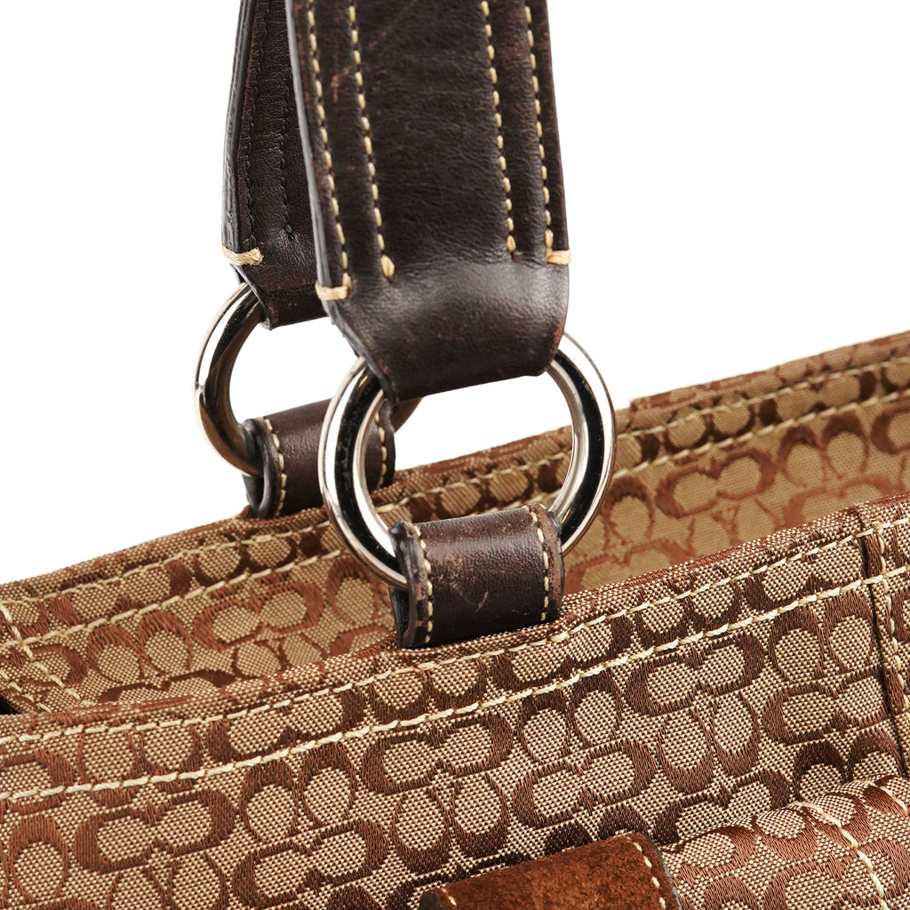 3646 Beige Brown Signature Soho Tote Bag