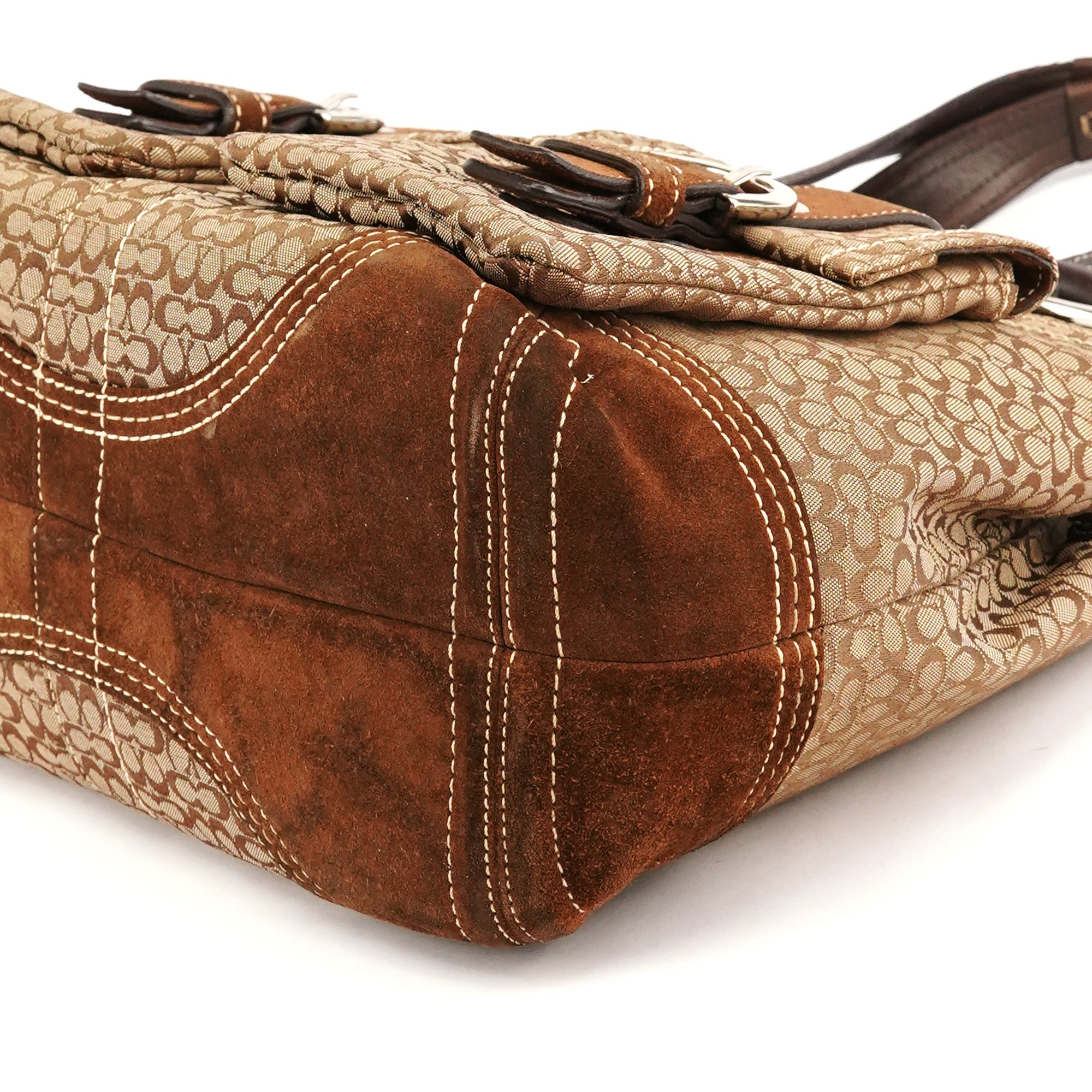 3646 Beige Brown Signature Soho Tote Bag