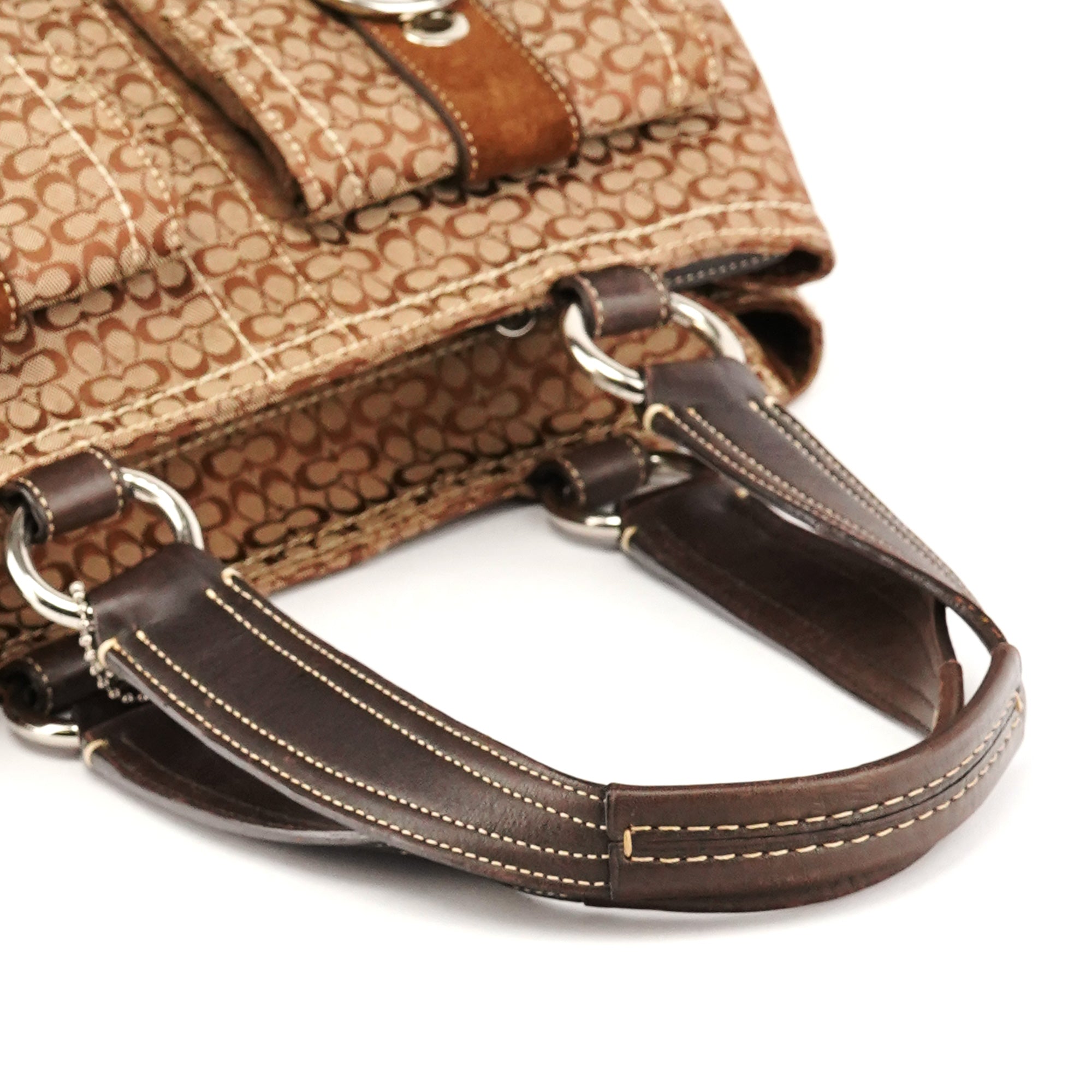 3646 Beige Brown Signature Soho Tote Bag