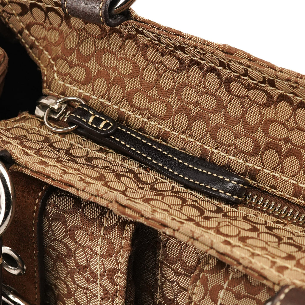 3646 Beige Brown Signature Soho Tote Bag