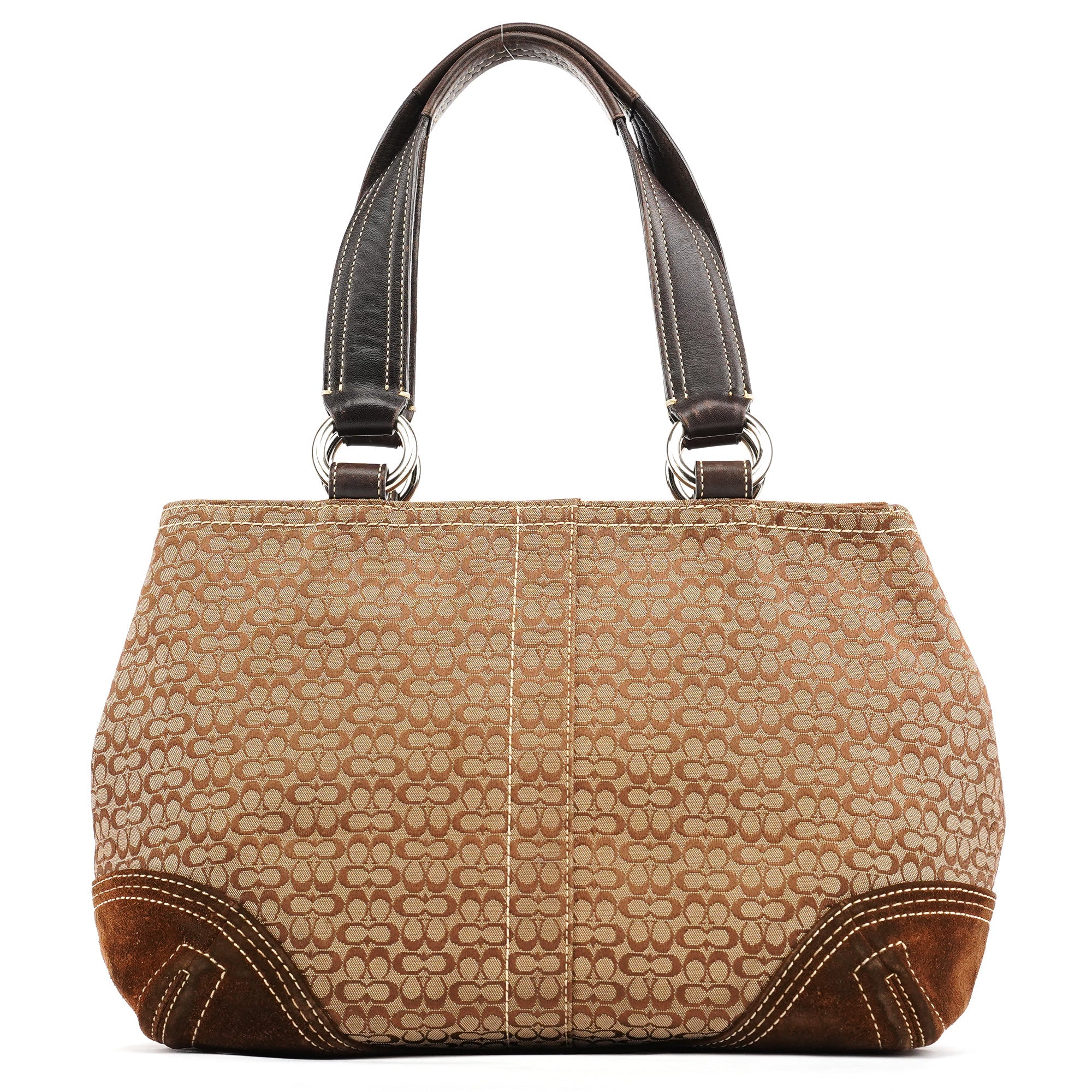 3646 Beige Brown Signature Soho Tote Bag