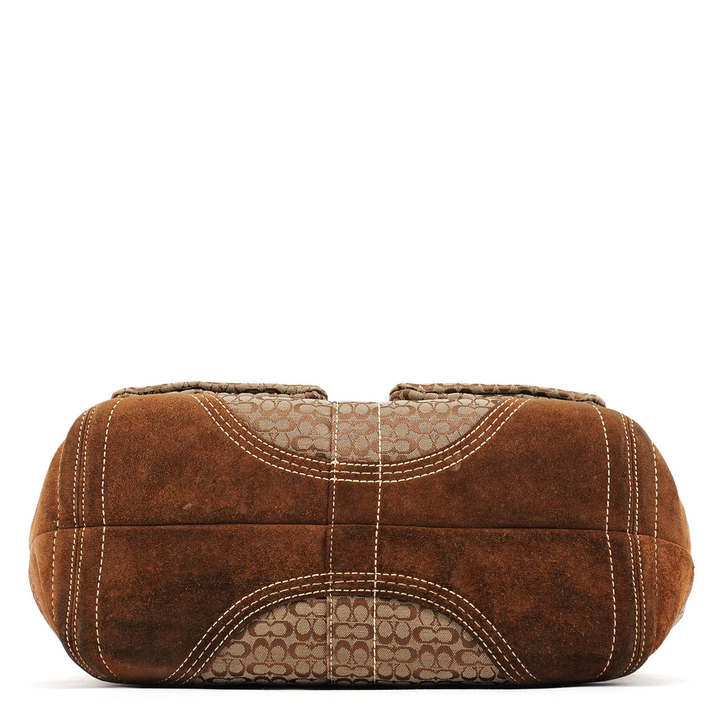 3646 Beige Brown Signature Soho Tote Bag