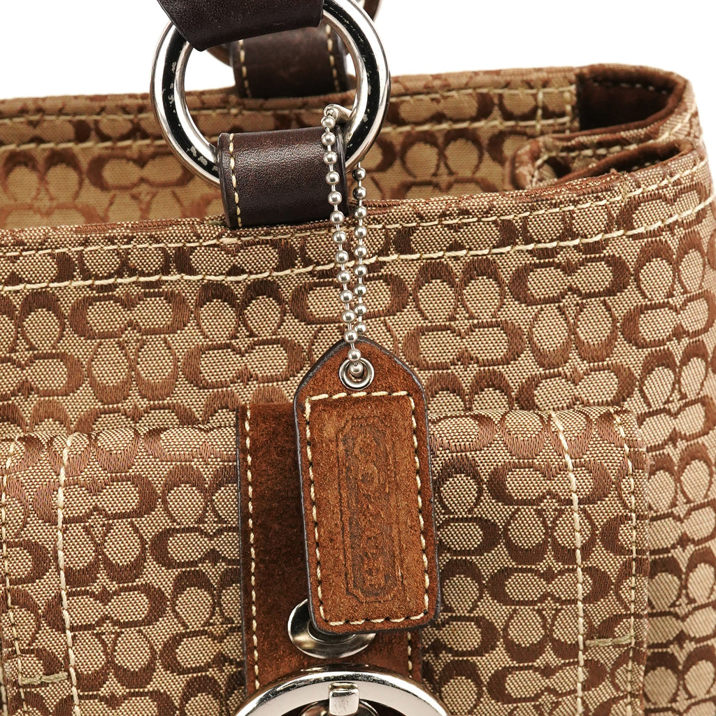 3646 Beige Brown Signature Soho Tote Bag