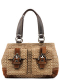 3646 Beige Brown Signature Soho Tote Bag