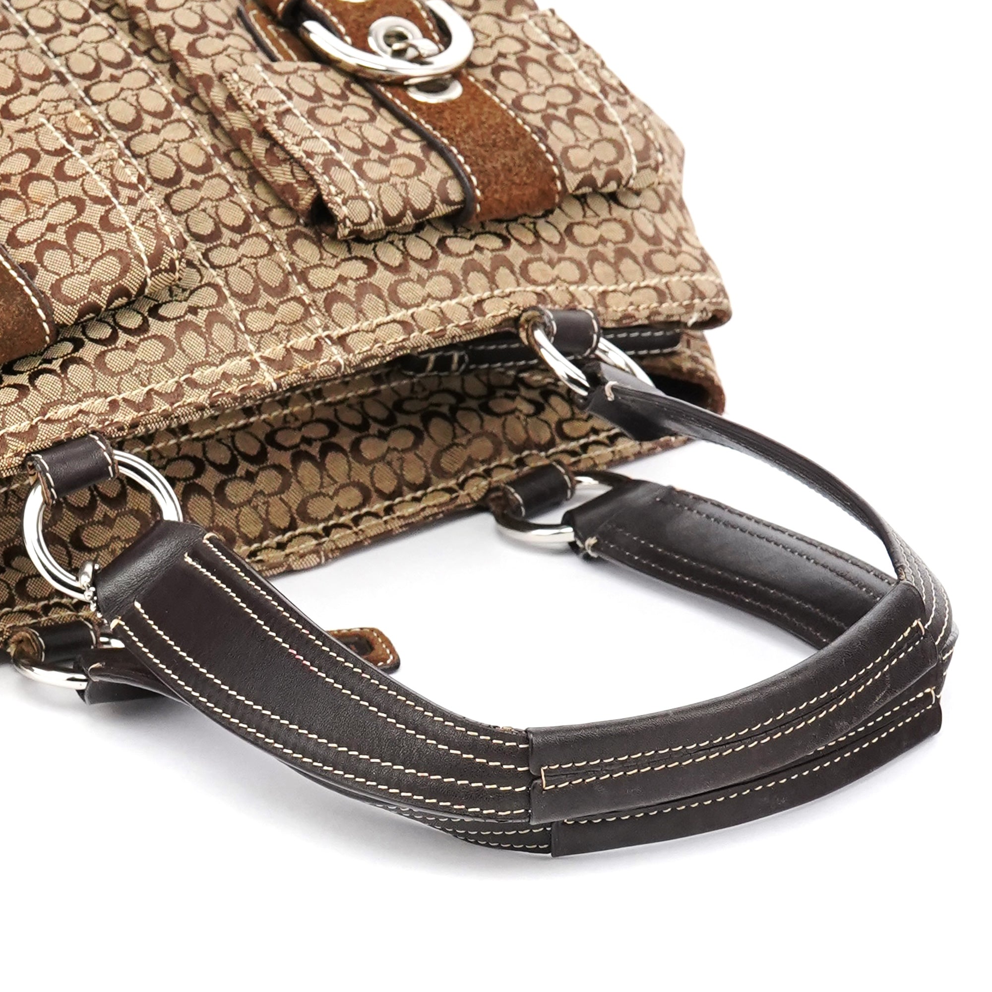 3646 Beige Brown Signature Soho Tote Bag