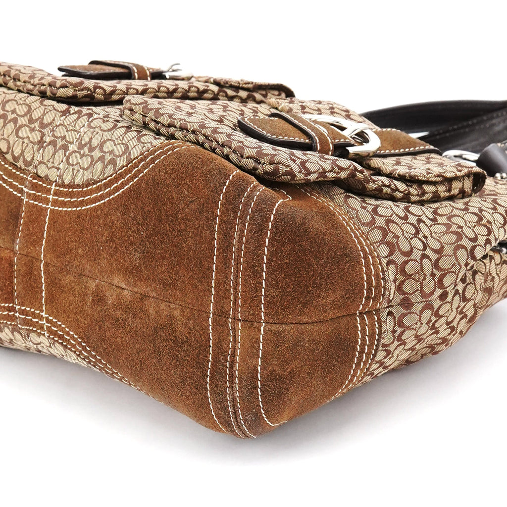 3646 Beige Brown Signature Soho Tote Bag