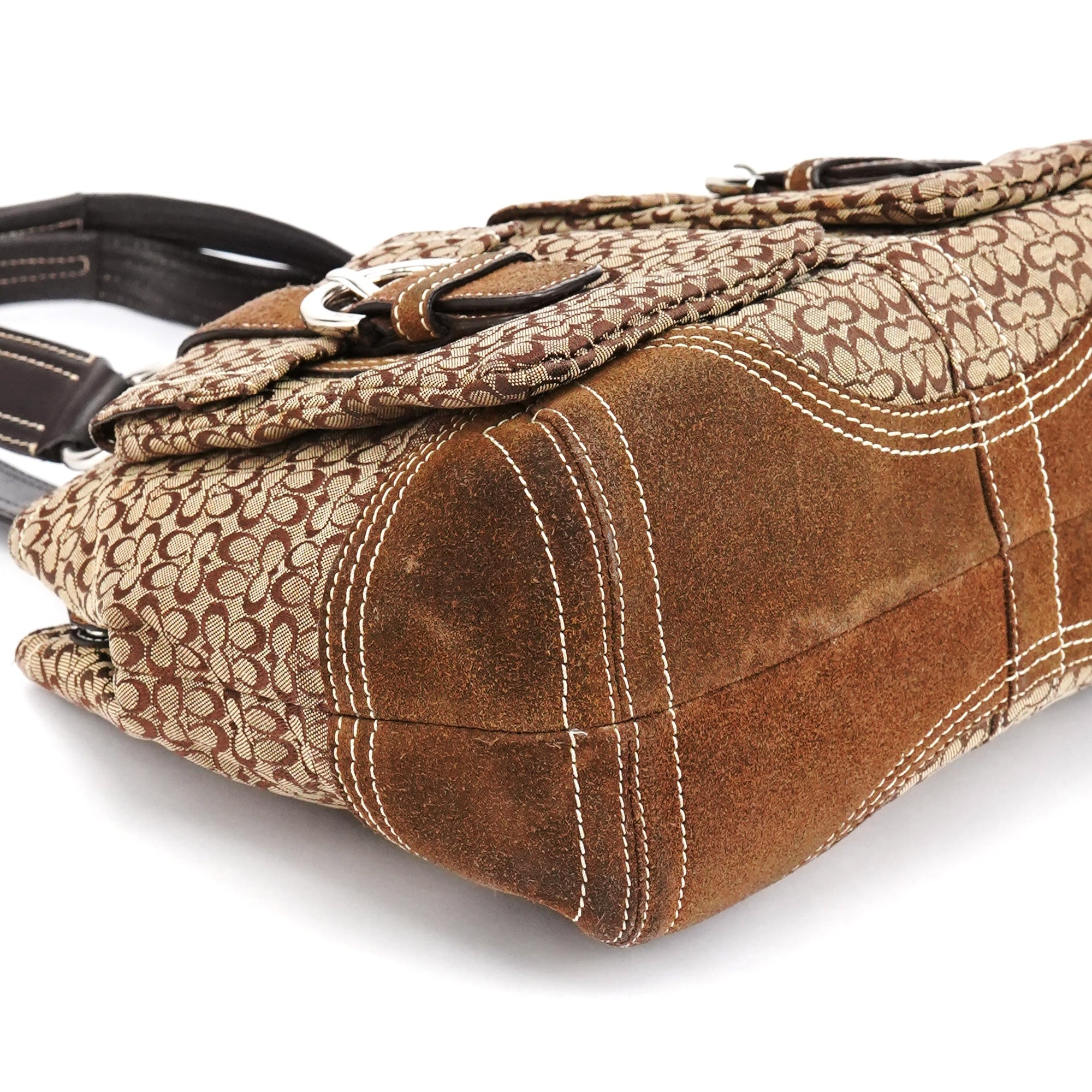 3646 Beige Brown Signature Soho Tote Bag