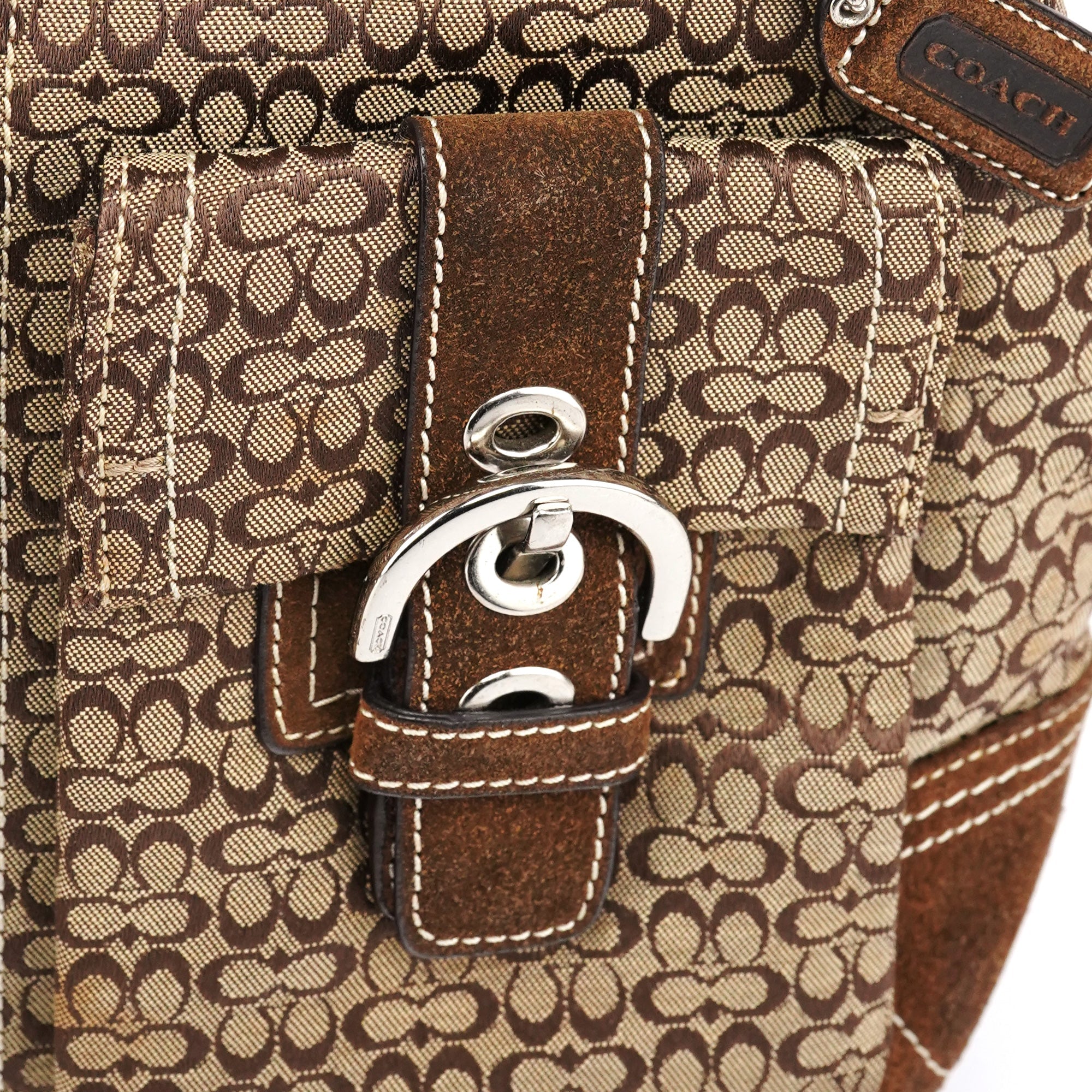 3646 Beige Brown Signature Soho Tote Bag