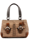 3646 Beige Brown Suede Soho Tote Bag