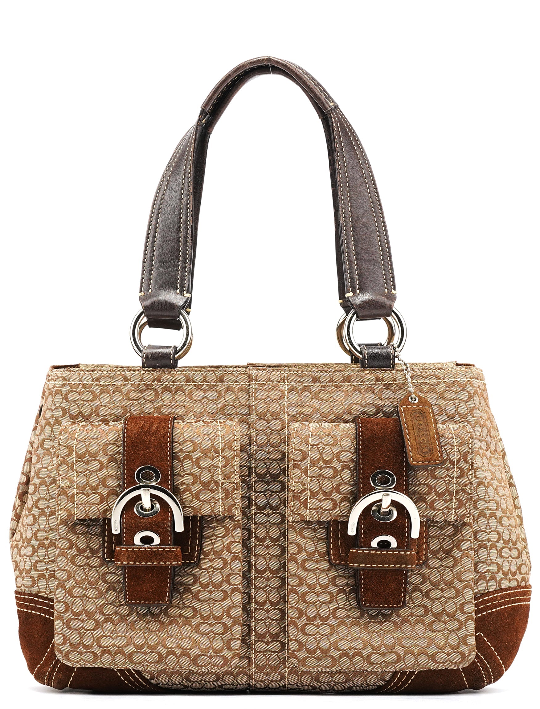 3646 Brown Signature Soho Tote Bag