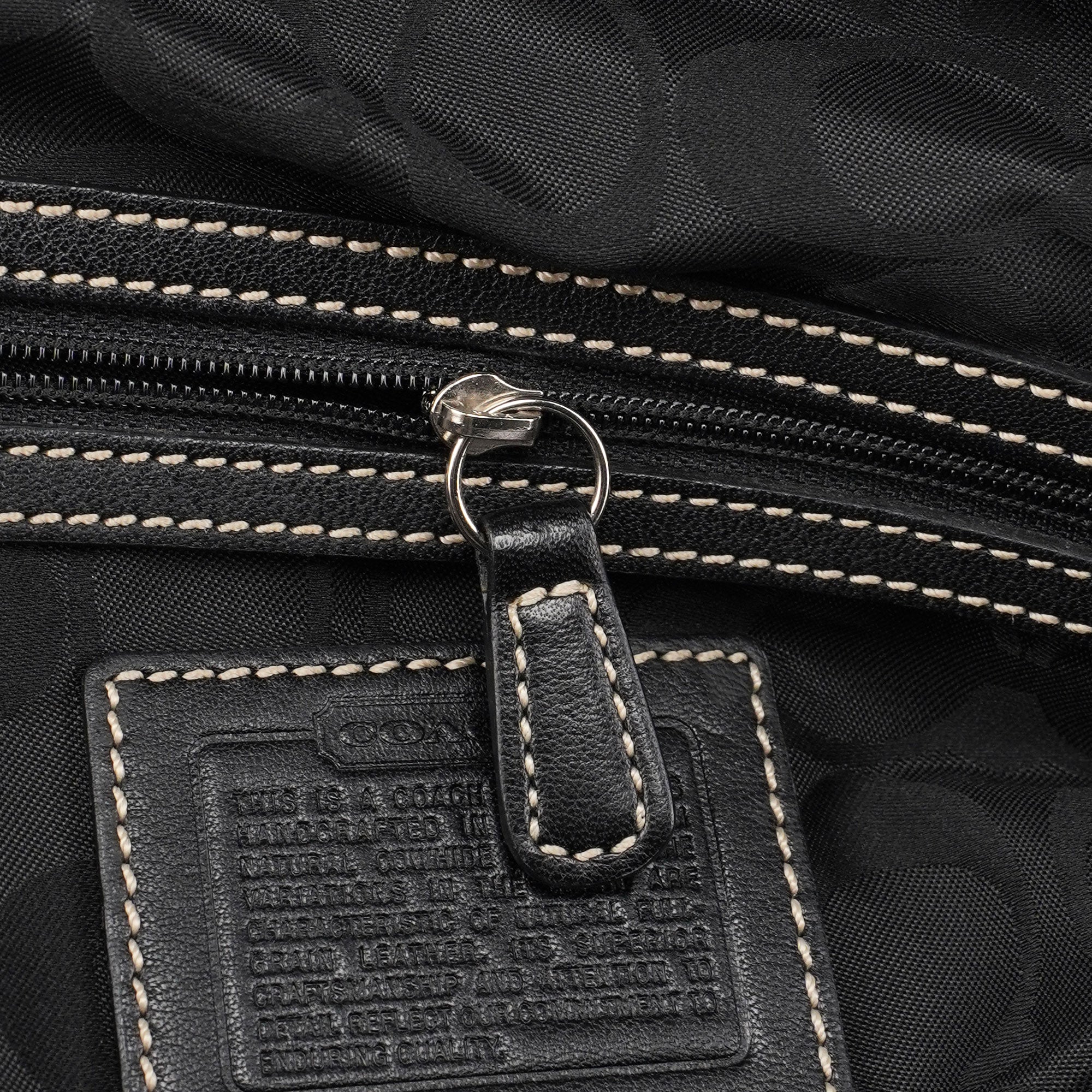 3651 Black Leather Hobo Shoulder Bag