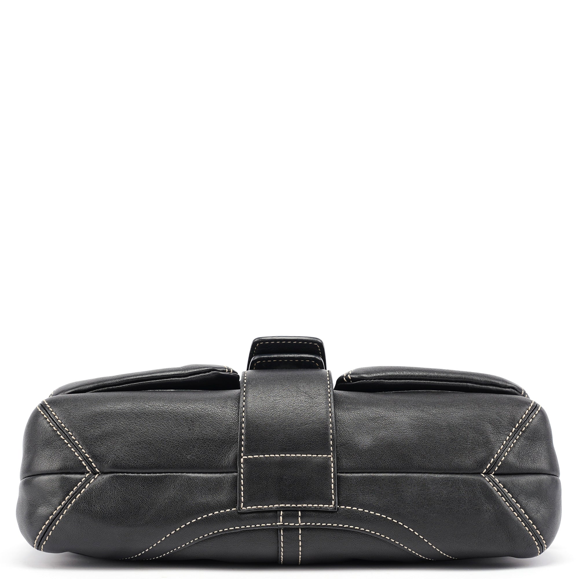 3653 Black Leather Soho Shoulder Bag