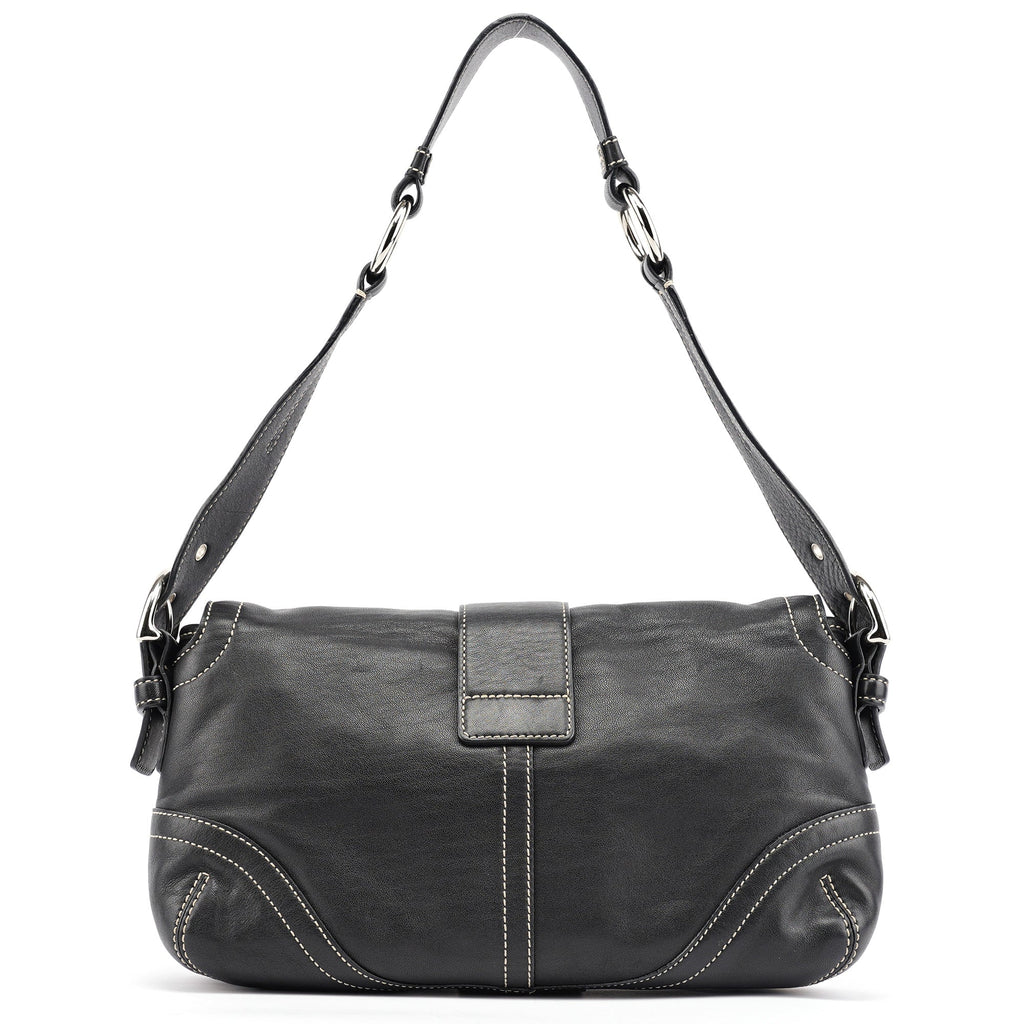 3653 Black Leather Soho Shoulder Bag