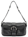 3653 Black Leather Soho Shoulder Bag