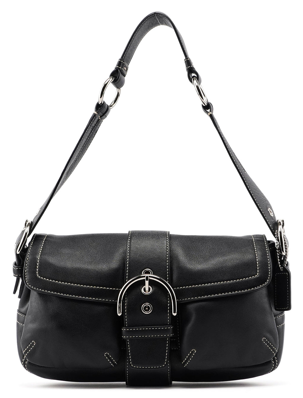 3653 Black Leather Soho Shoulder Bag