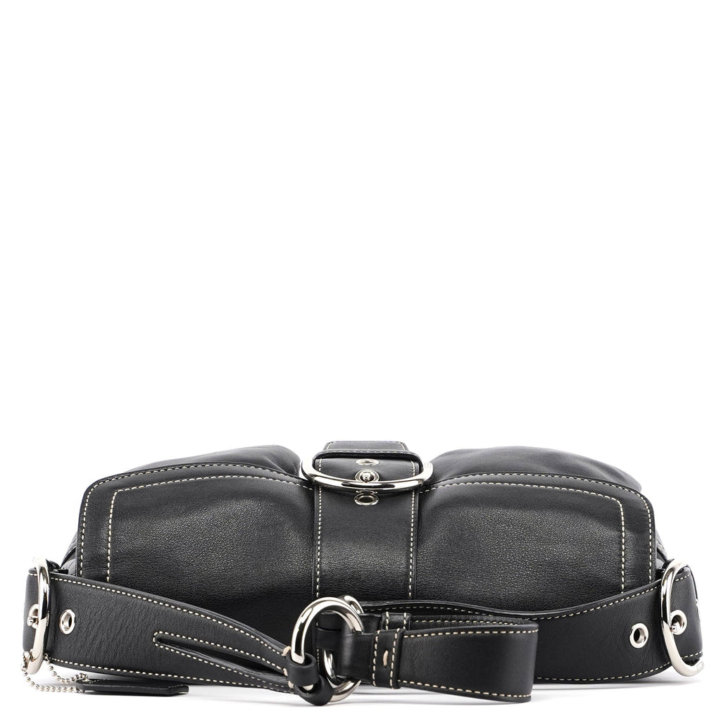 3653 Black Leather Soho Shoulder Bag