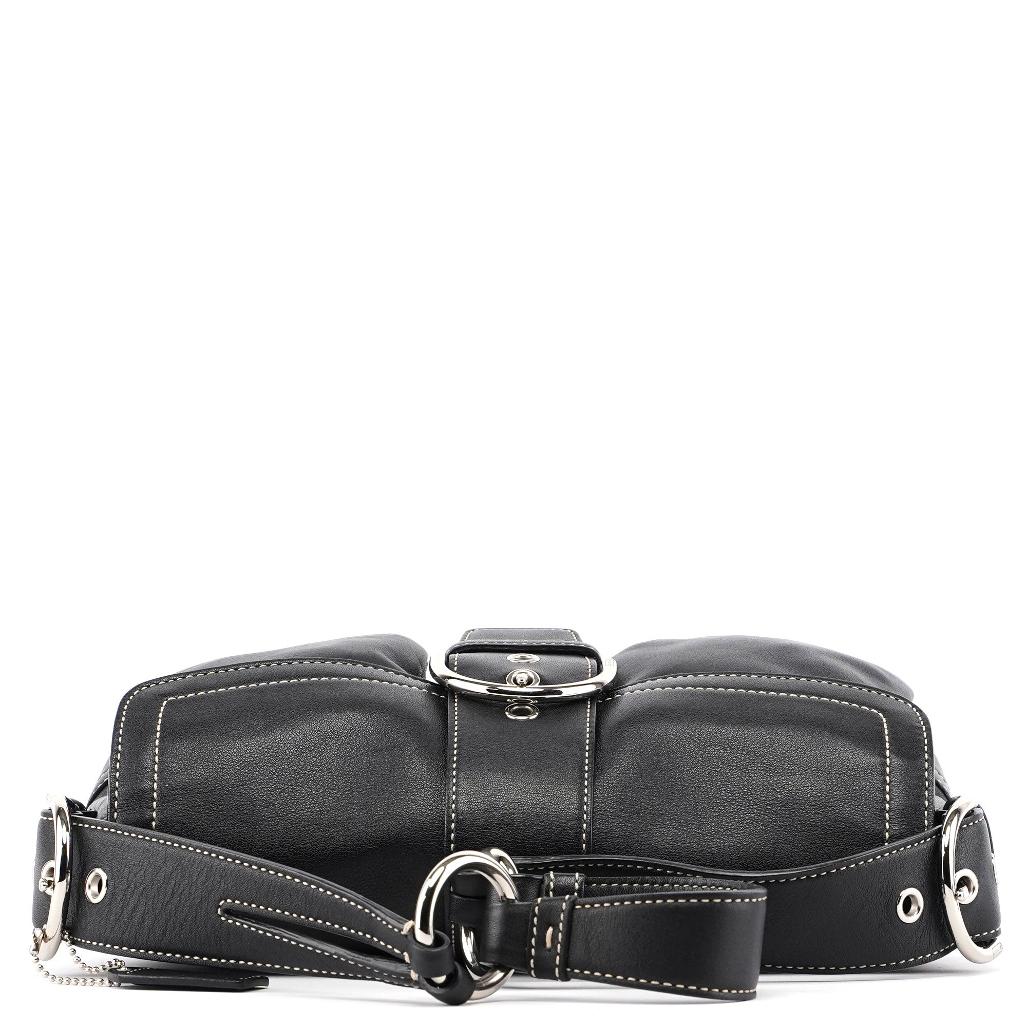 3653 Black Leather Soho Shoulder Bag