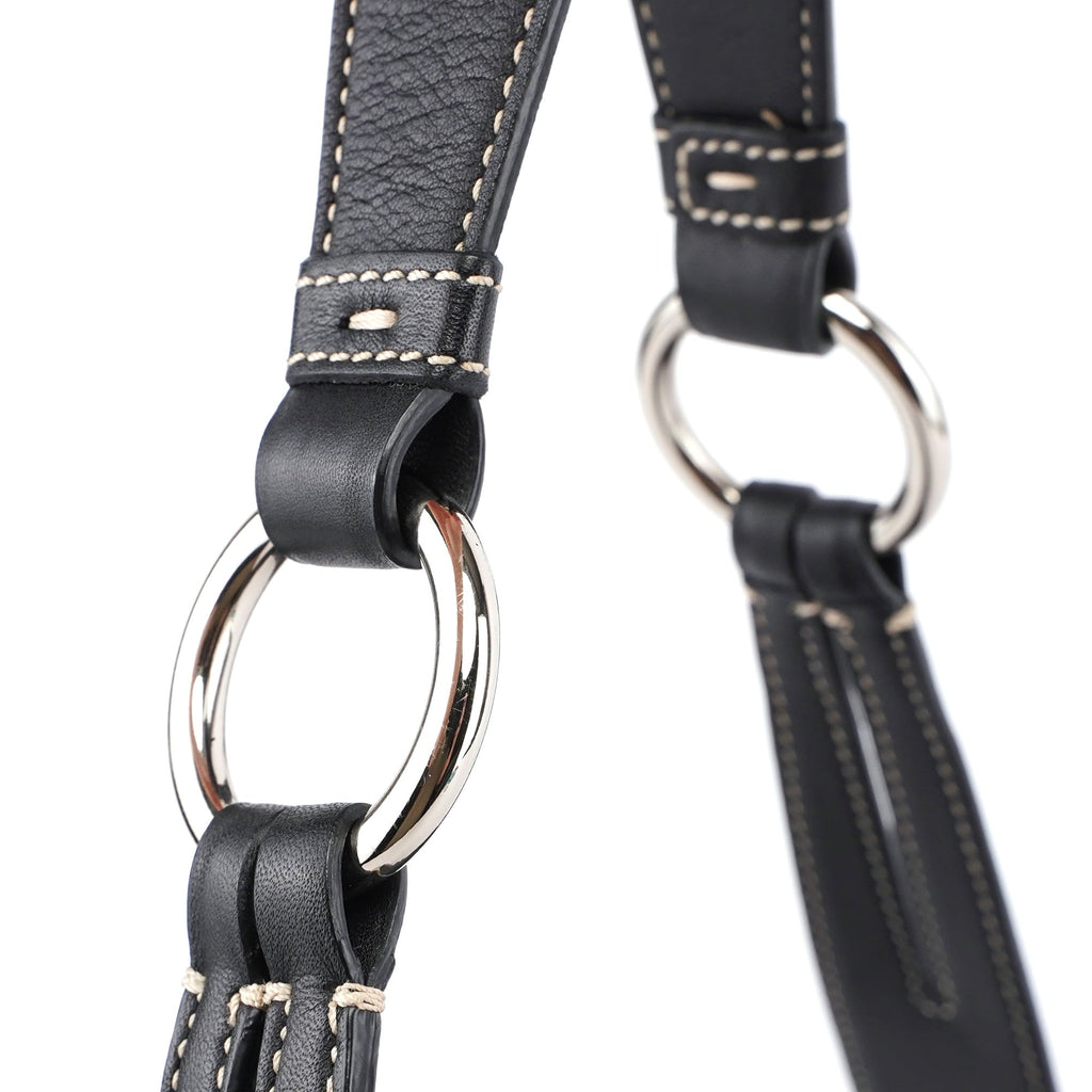 3653 Black Leather Soho Shoulder Bag