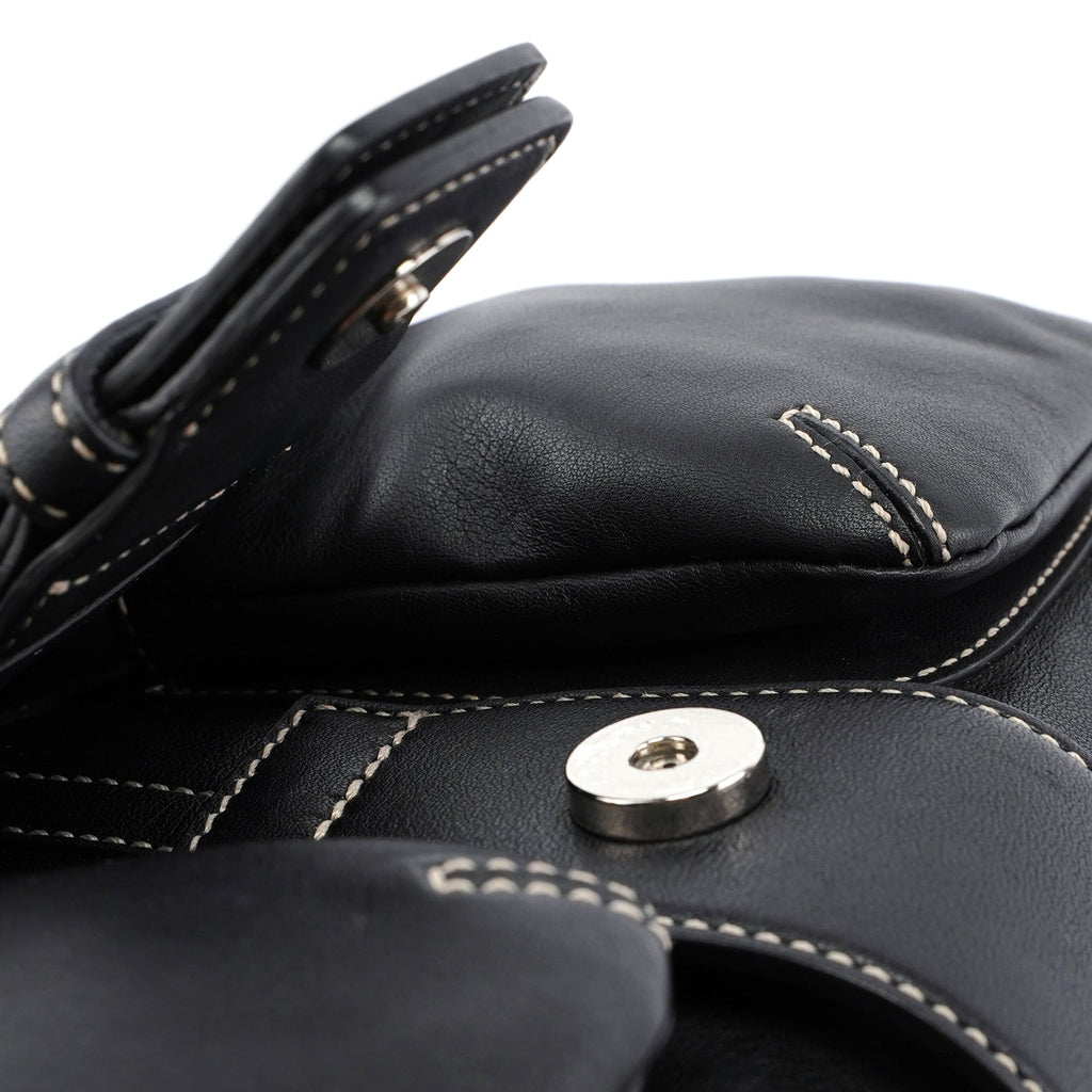 3653 Black Leather Soho Shoulder Bag