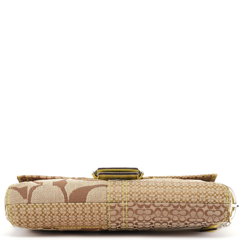 3689 Beige Snakeskin Embossed Soho Bag